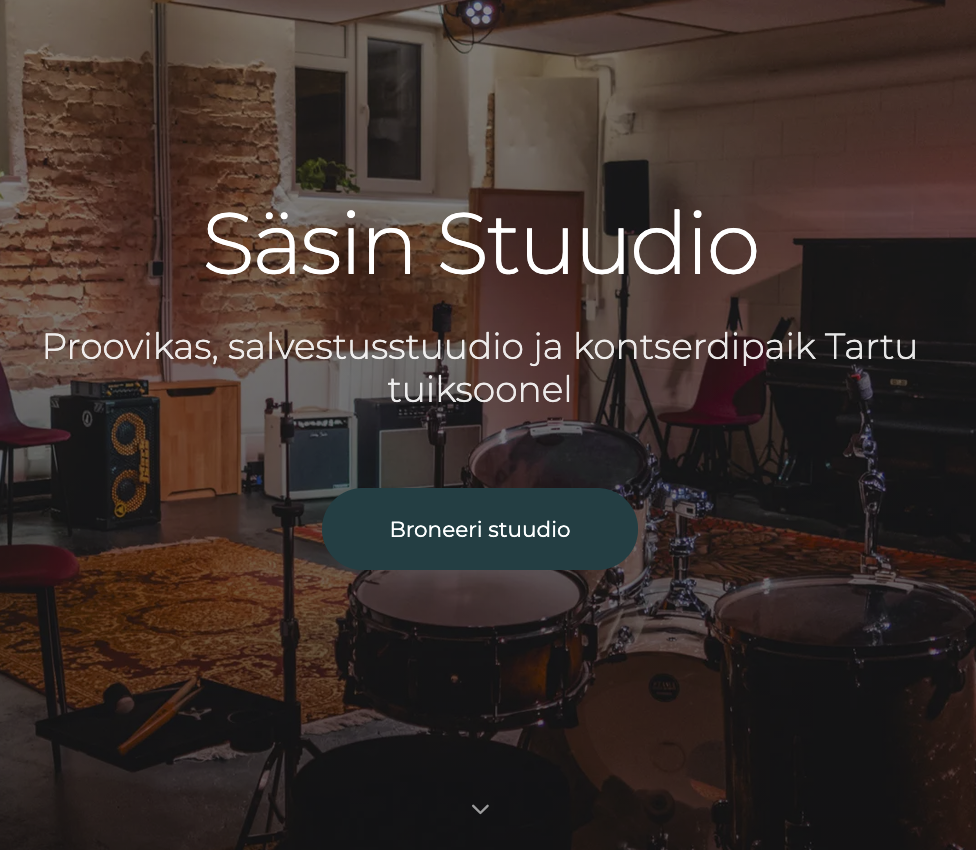 Proovikas, salvestusstuudio ja kontserdipaik Tartu tuiksoonel